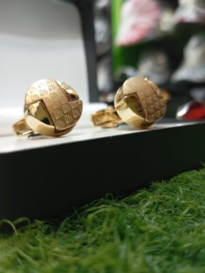 Golden Diamond Pattern Cufflinks